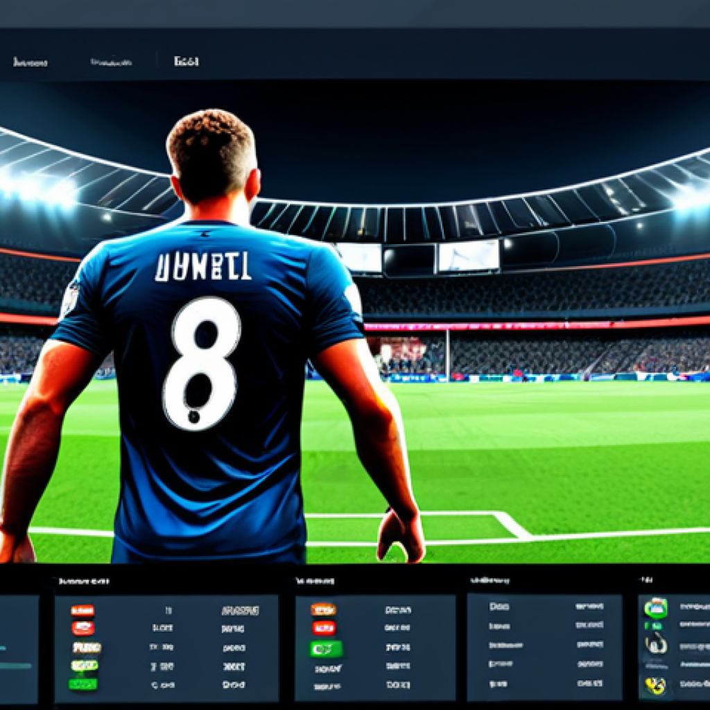 Football NFT Trading Platform**
"A modern, user-friendly interface of a football NFT trading platform. Displayed are various player cards, statistics, and market trends. In the background, a vibrant football stadium is visible. The scene should convey both the excitement of football and the sophistication of blockchain technology. Safe for work, appropriate content, fully clothed figures in the background, professional digital art, perfect anatomy, natural proportions, high quality."
**