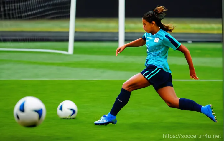 축구 공의 공학적 설계 - **Image Prompt 2: Inside the Science: A Cross-Section of a High-Performance Soccer Ball**
    "A met...