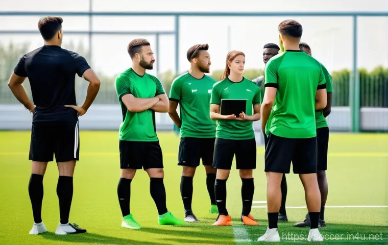 축구 전술 노트 작성법 - A focused individual, either male or female, meticulously writing in a colorful analog football tact...