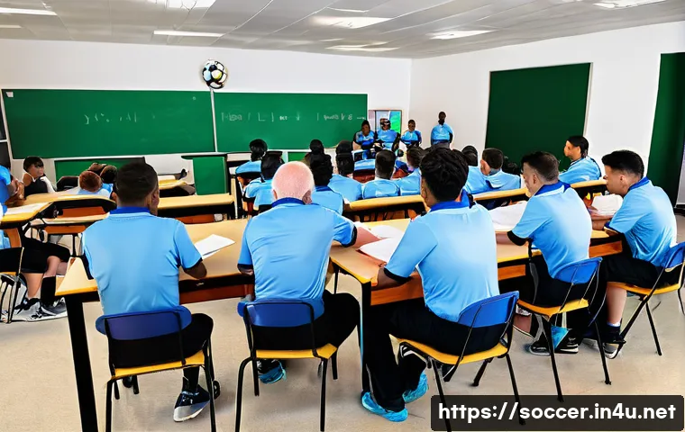 축구 심판 자격증 취득법 - A diverse group of aspiring football referees, including men and women of various ages (from late te...